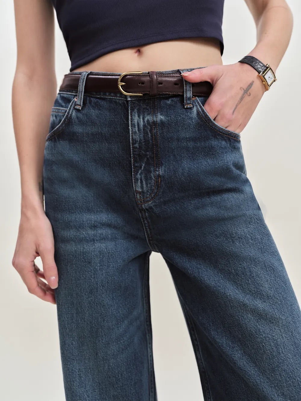 Reformation Eden Mid Rise Wide Leg Jeans Size 27 - Picture 2 of 10